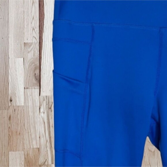 Zyia Active Royal Blue Pocket Light n Tight Hi-Rise 7/8 Leggings Women's 8-10 - Picture 7 of 8